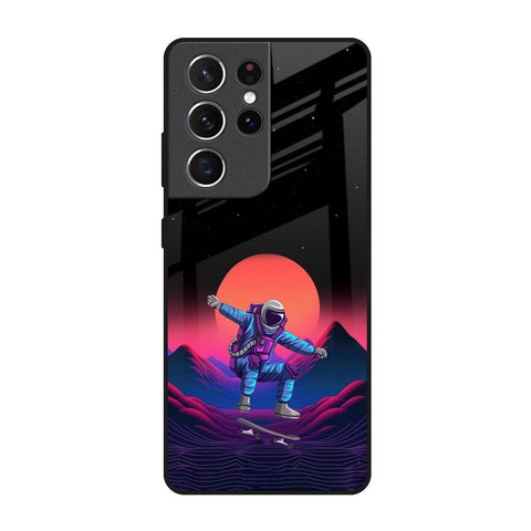 Retro Astronaut Glossy Case for Samsung Galaxy S21 Ultra