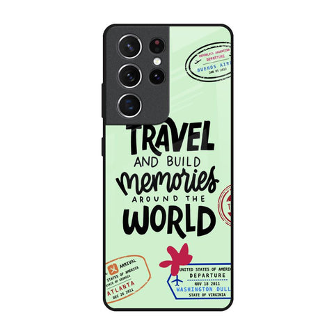 Travel Stamps Glossy Case for Samsung Galaxy S21 Ultra