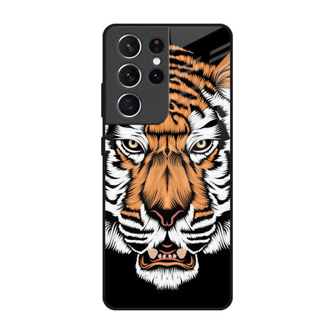 Angry Tiger Glossy Case For Samsung Galaxy S21 Ultra