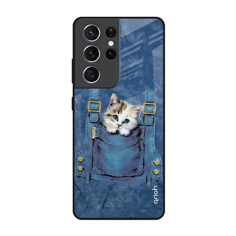 Kitty In Pocket Glossy Case For Samsung Galaxy S21 Ultra