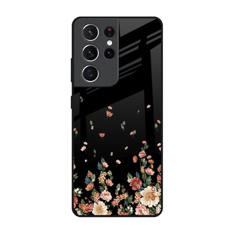 Floating Floral Print Glossy Case for Samsung Galaxy S21 Ultra