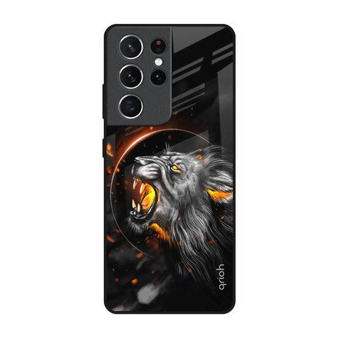 Aggressive Lion Glossy Case for Samsung Galaxy S21 Ultra