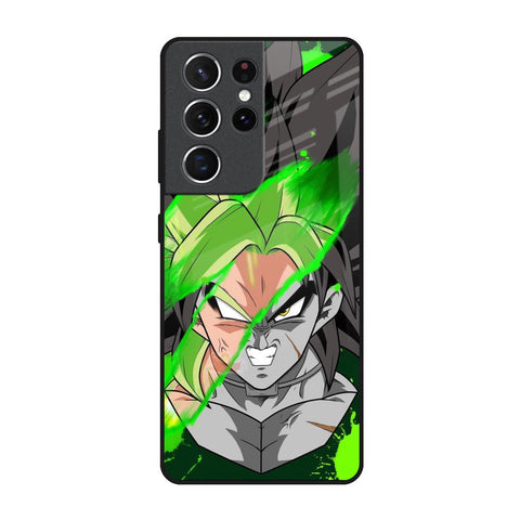 Anime Green Splash Glossy Case for Samsung Galaxy S21 Ultra