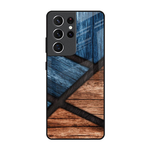 Wooden Tiles Glossy Case for Samsung Galaxy S21 Ultra