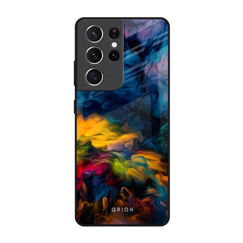 Multicolor Oil Painting Glossy Case for Samsung Galaxy S21 Ultra