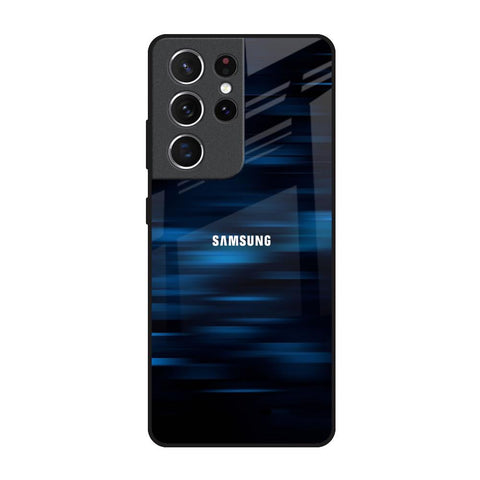Blue Rough Abstract Glossy Case for Samsung Galaxy S21 Ultra