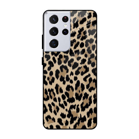 Leopard Seamless Glossy Case For Samsung Galaxy S21 Ultra