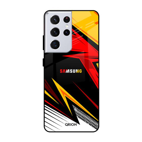 Race Jersey Pattern Glossy Case For Samsung Galaxy S21 Ultra