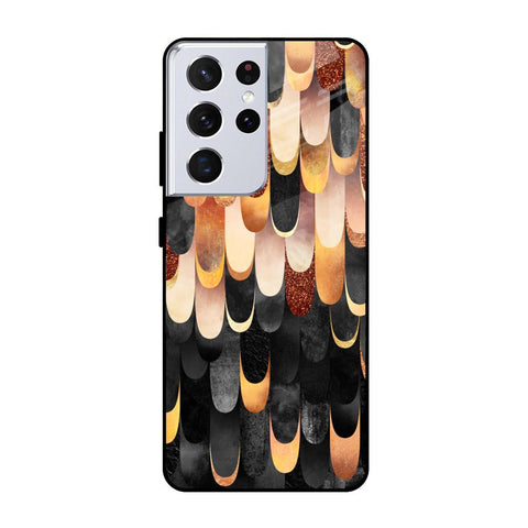 Bronze Abstract Glossy Case for Samsung Galaxy S21 Ultra