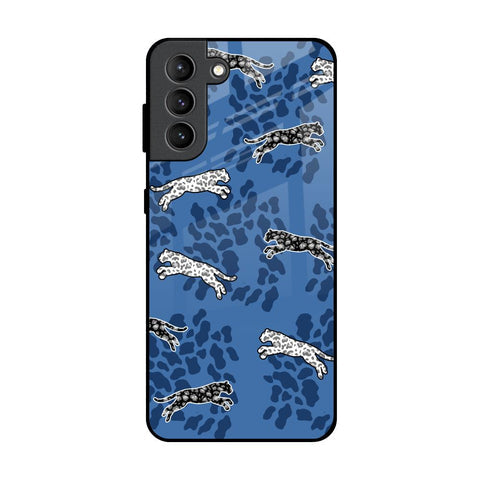 Blue Cheetah Glossy Case for Samsung Galaxy S21 Plus