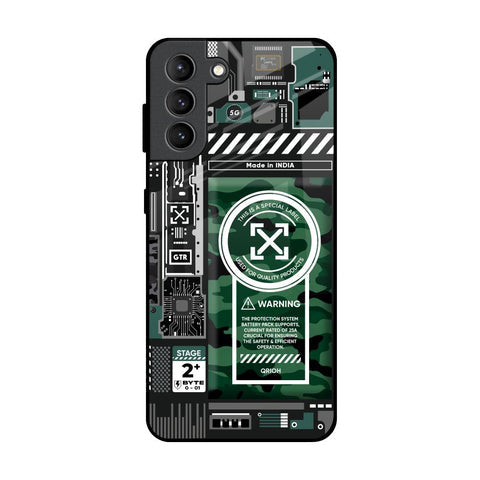 Green Camo Circuit Glossy Case for Samsung Galaxy S21 Plus