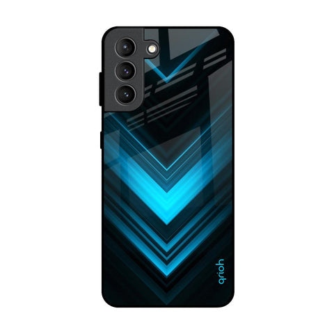 Vertical Blue Arrow Glossy Case For Samsung Galaxy S21 Plus