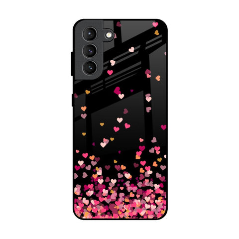 Heart Rain Fall Glossy Case For Samsung Galaxy S21 Plus