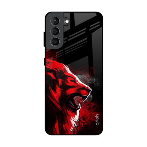 Red Angry Lion Glossy Case for Samsung Galaxy S21 Plus