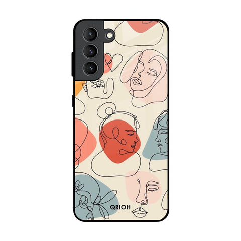 Abstract Faces Glossy Case for Samsung Galaxy S21 Plus