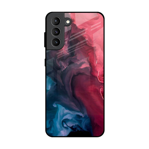 Blue & Red Smoke Glossy Case for Samsung Galaxy S21 Plus