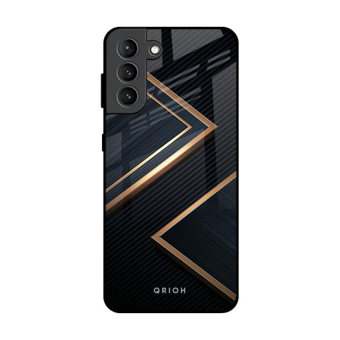 Sleek Golden & Navy Glossy Case for Samsung Galaxy S21 Plus