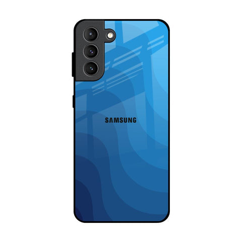 Blue Wave Abstract Glossy Case for Samsung Galaxy S21 Plus