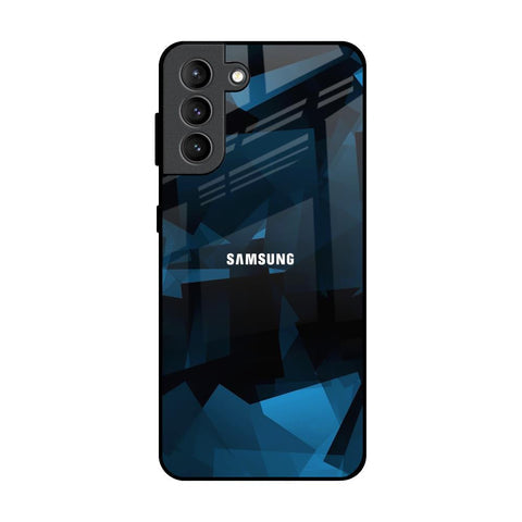 Polygonal Blue Box Glossy Case For Samsung Galaxy S21 Plus