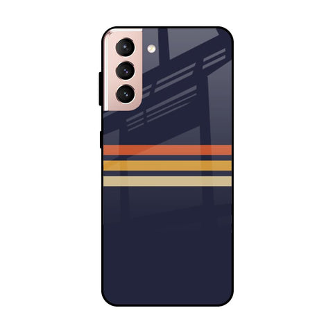 Tricolor Stripes Glossy Case For Samsung Galaxy S21 Plus