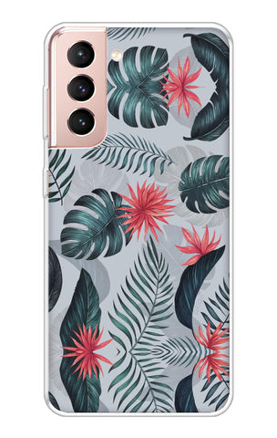 Retro Floral Leaf Soft Cover for Samsung Galaxy S21 Plus