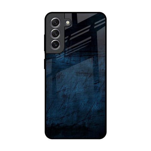 Dark Blue Grunge Glossy Case for Samsung Galaxy S21