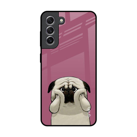 Funny Pug Face Glossy Case For Samsung Galaxy S21