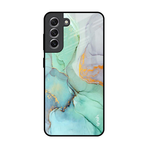 Green Marble Glossy Case for Samsung Galaxy S21
