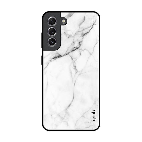 Modern White Marble Glossy Case for Samsung Galaxy S21