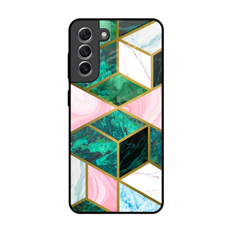 Seamless Green Marble Glossy Case for Samsung Galaxy S21