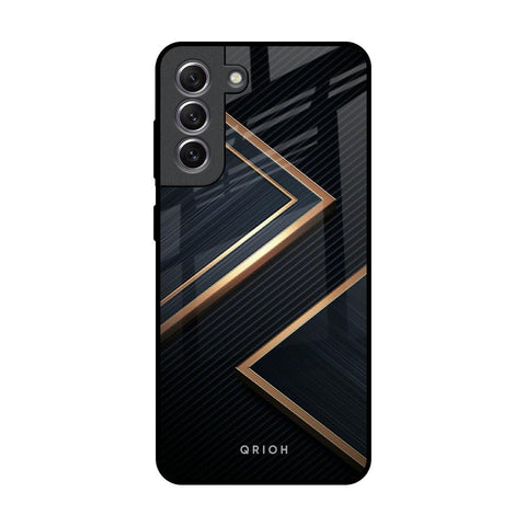 Sleek Golden & Navy Glossy Case for Samsung Galaxy S21