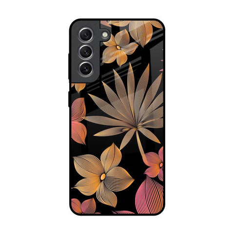 Lines Pattern Flowers Glossy Case for Samsung Galaxy S21