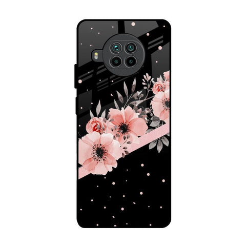 Floral Black Band Glossy Case For Mi 10i 5G