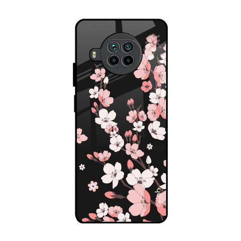 Black Cherry Blossom Glossy Case for Mi 10i 5G