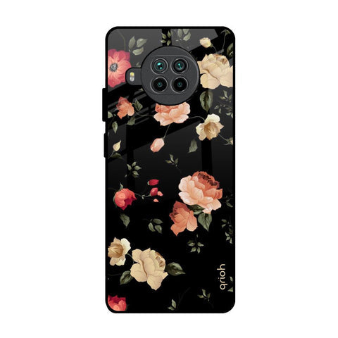 Black Spring Floral Glossy Case for Mi 10i 5G