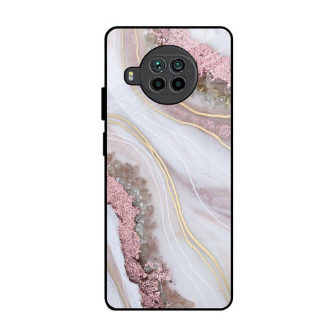 Pink & Gold Gllitter Marble Glossy Case for Mi 10i 5G