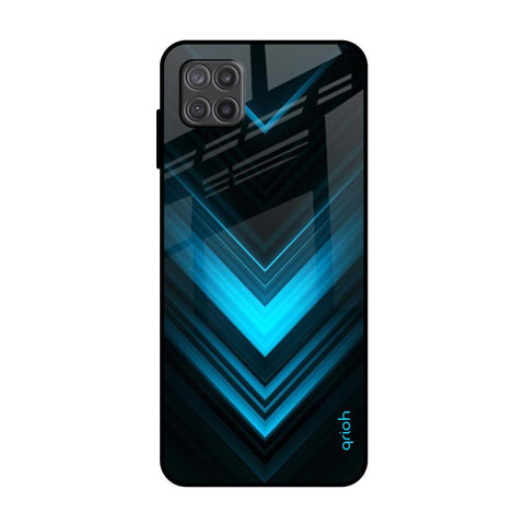 Vertical Blue Arrow Glossy Case For Samsung Galaxy M12