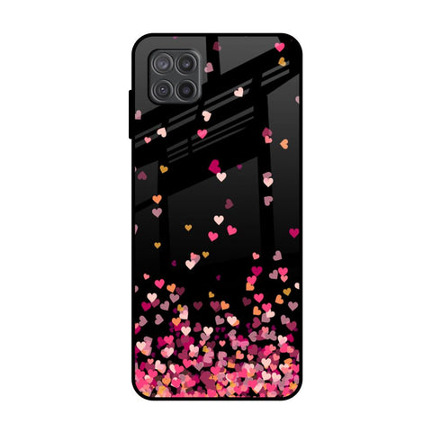 Heart Rain Fall Glossy Case For Samsung Galaxy M12