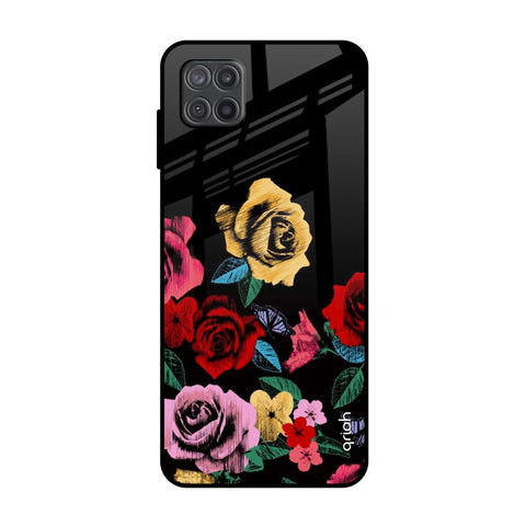Floral Decorative Glossy Case For Samsung Galaxy M12