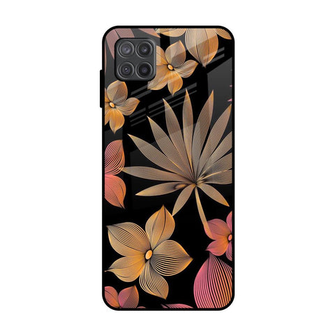 Lines Pattern Flowers Glossy Case for Samsung Galaxy M12