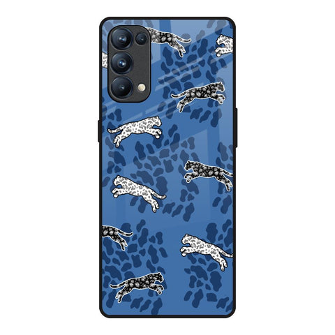 Blue Cheetah Glossy Case for Oppo Reno5 Pro