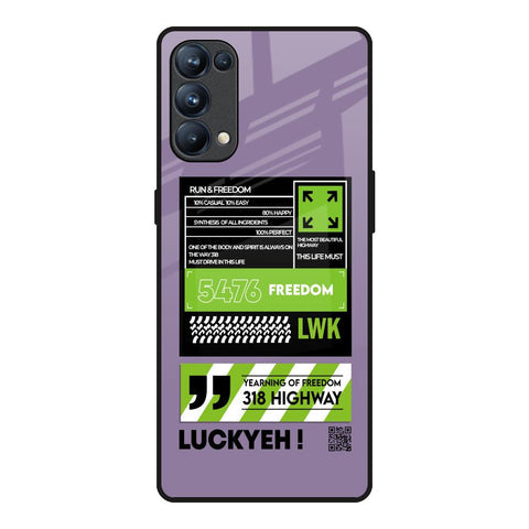 Run & Freedom Glossy Case for Oppo Reno5 Pro