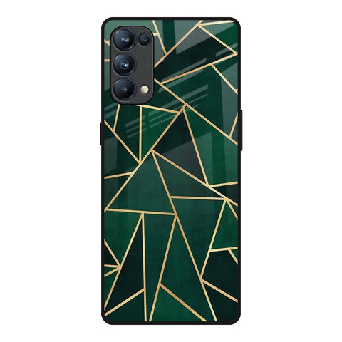 Abstract Green Glossy Case For Oppo Reno5 Pro