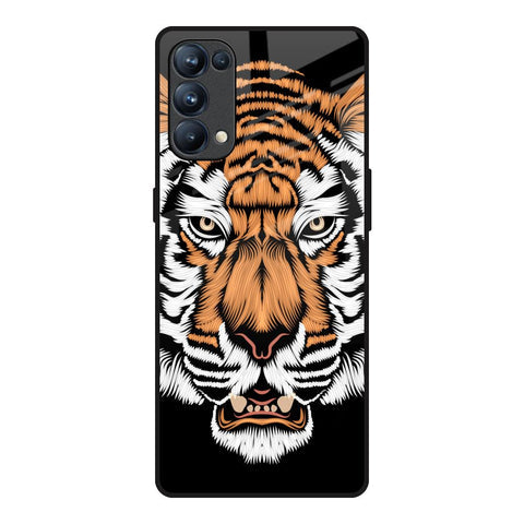 Angry Tiger Glossy Case For Oppo Reno5 Pro