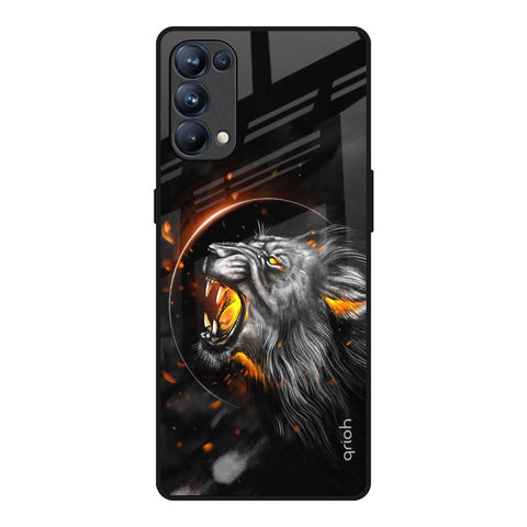 Aggressive Lion Glossy Case for Oppo Reno5 Pro