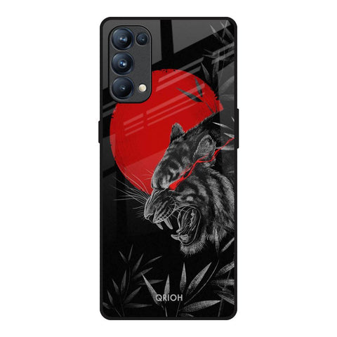 Red Moon Tiger Glossy Case for Oppo Reno5 Pro