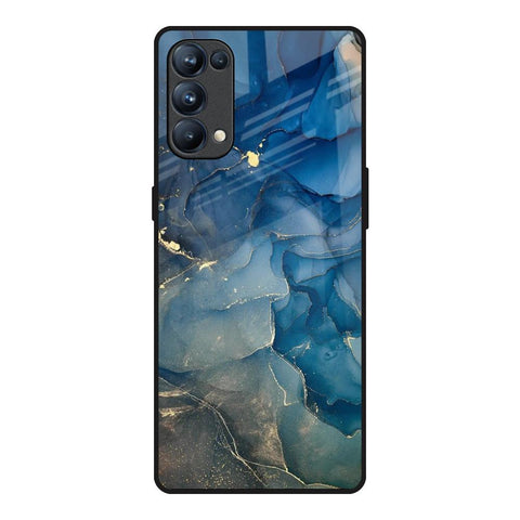 Blue Cool Marble Glossy Case for Oppo Reno5 Pro