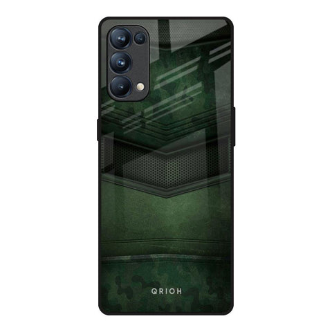 Green Leather Glossy Case for Oppo Reno5 Pro