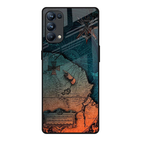 Geographical Map Glossy Case for Oppo Reno5 Pro