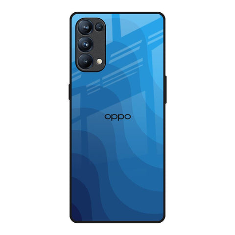 Blue Wave Abstract Glossy Case for Oppo Reno5 Pro